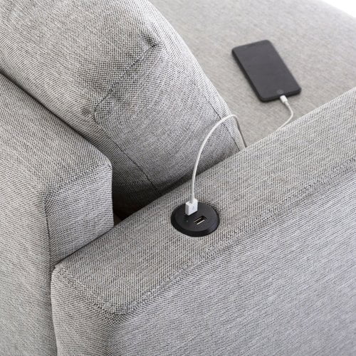 Sofá 2 Lugares com USB em Linho Antúrio - Imagem 2
