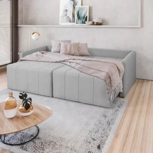 Sofá Cama Baraúna Retrátil e Reclinável 3 Lugares 2,25m em Linho - Imagem 11