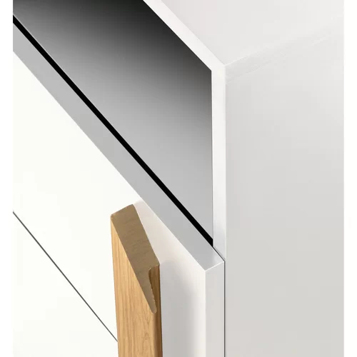 Mesa de Cabeceira 2 Gavetas Quartzo - Branco - Imagem 3