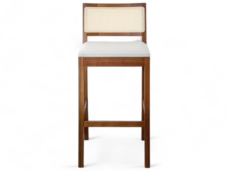 Conjunto 2 Banquetas com Encosto e Apoio para Pés Tiê - Imagem 5