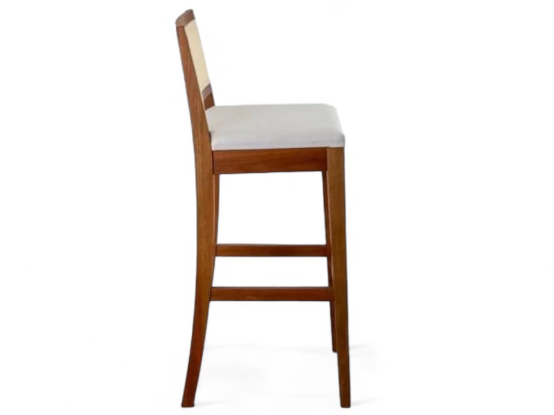 Conjunto 2 Banquetas com Encosto e Apoio para Pés Tiê - Imagem 4