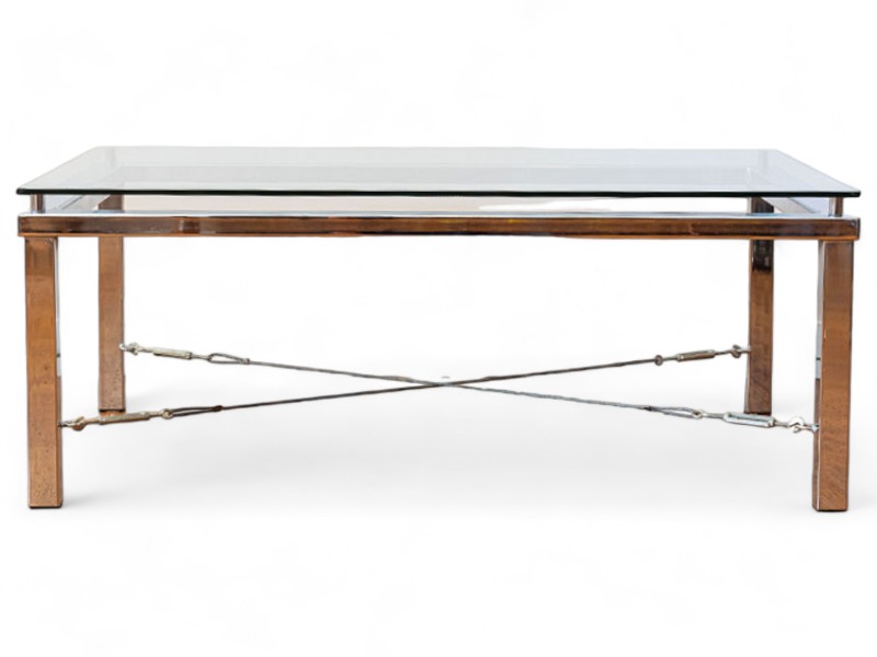 Mesa de Centro Cromo X - Aço