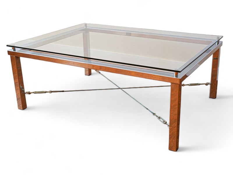 Mesa de Centro Cromo X - Aço - Imagem 2