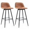 Conjunto com 2 Banquetas Fixas Albany - Marrom